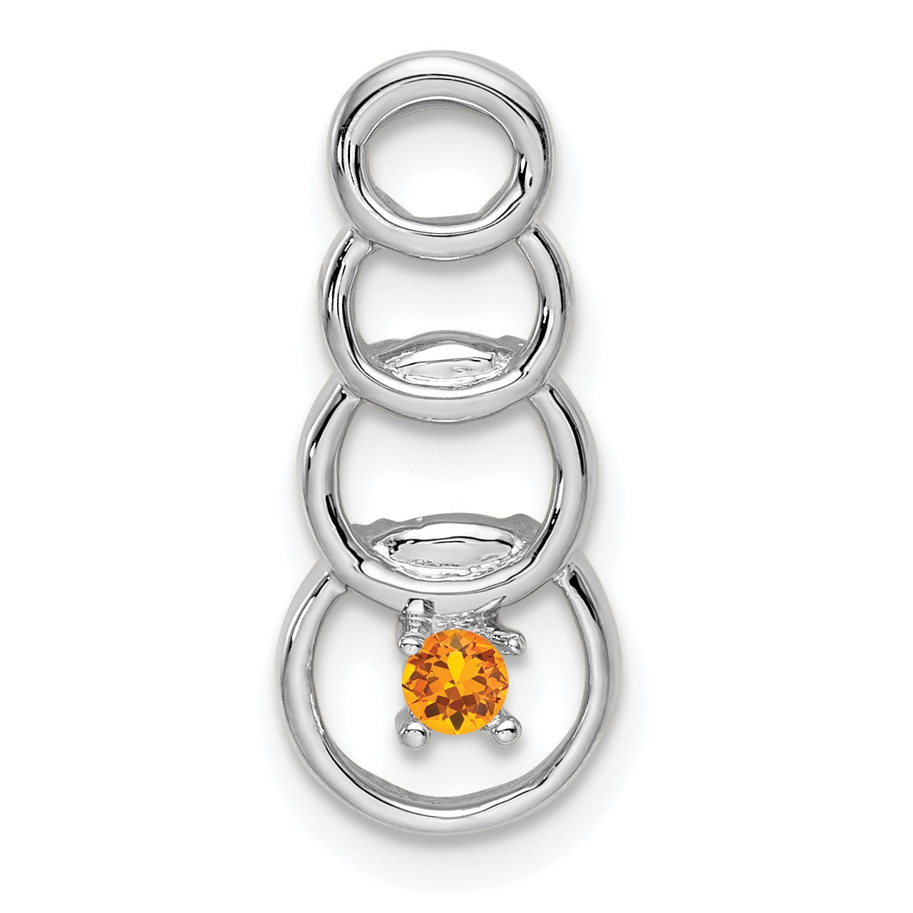 14k White Gold 1 Stone Family Pendant Mounting
