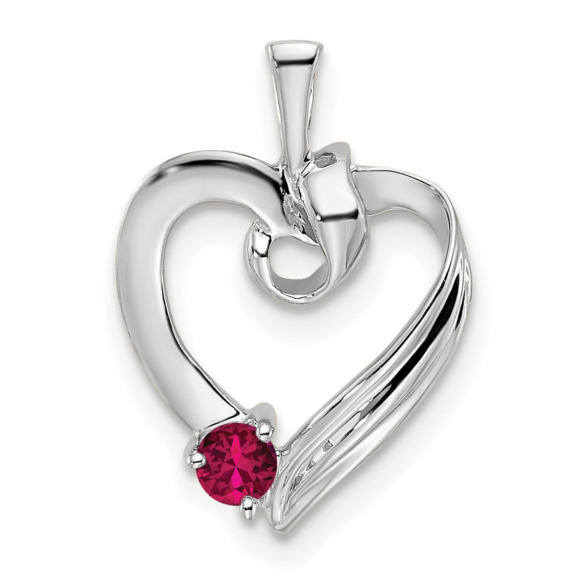 14k White Gold 1 Stone Family Pendant Mounting
