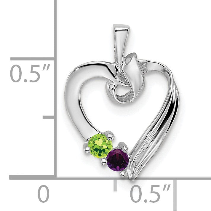 14k White Gold 2 Stone Family Pendant Mounting