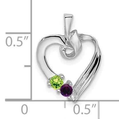 14k White Gold 2 Stone Family Pendant Mounting