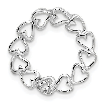 14k White Gold 1 Stone Family Pendant Mounting
