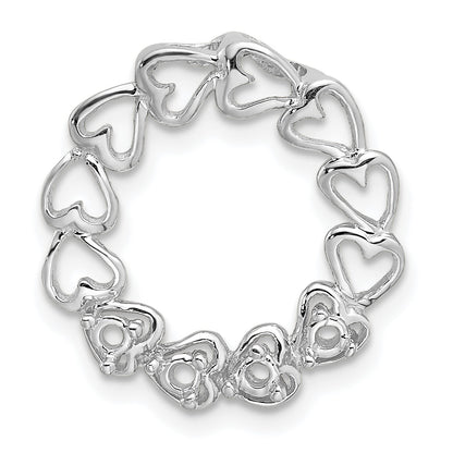 14k White Gold 4 Stone Family Pendant Mounting