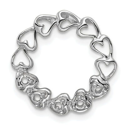 14k White Gold 5 Stone Family Pendant Mounting