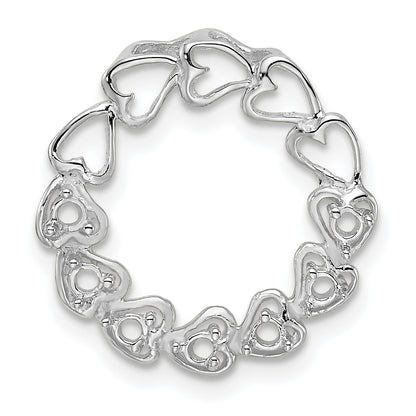 14k White Gold 7 Stone Family Pendant Mounting