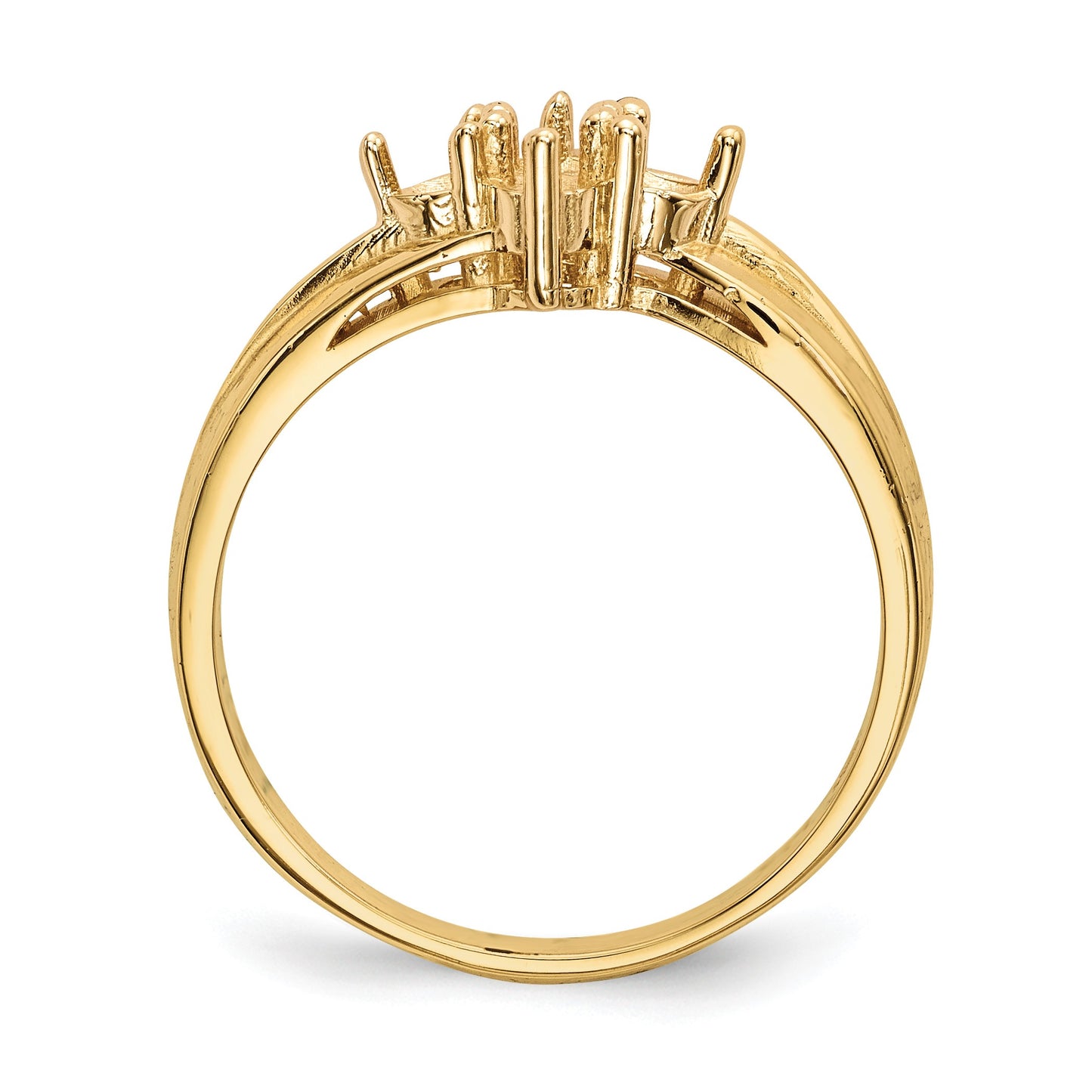 14k Polished 4-Stone Mothers Ring Mounting