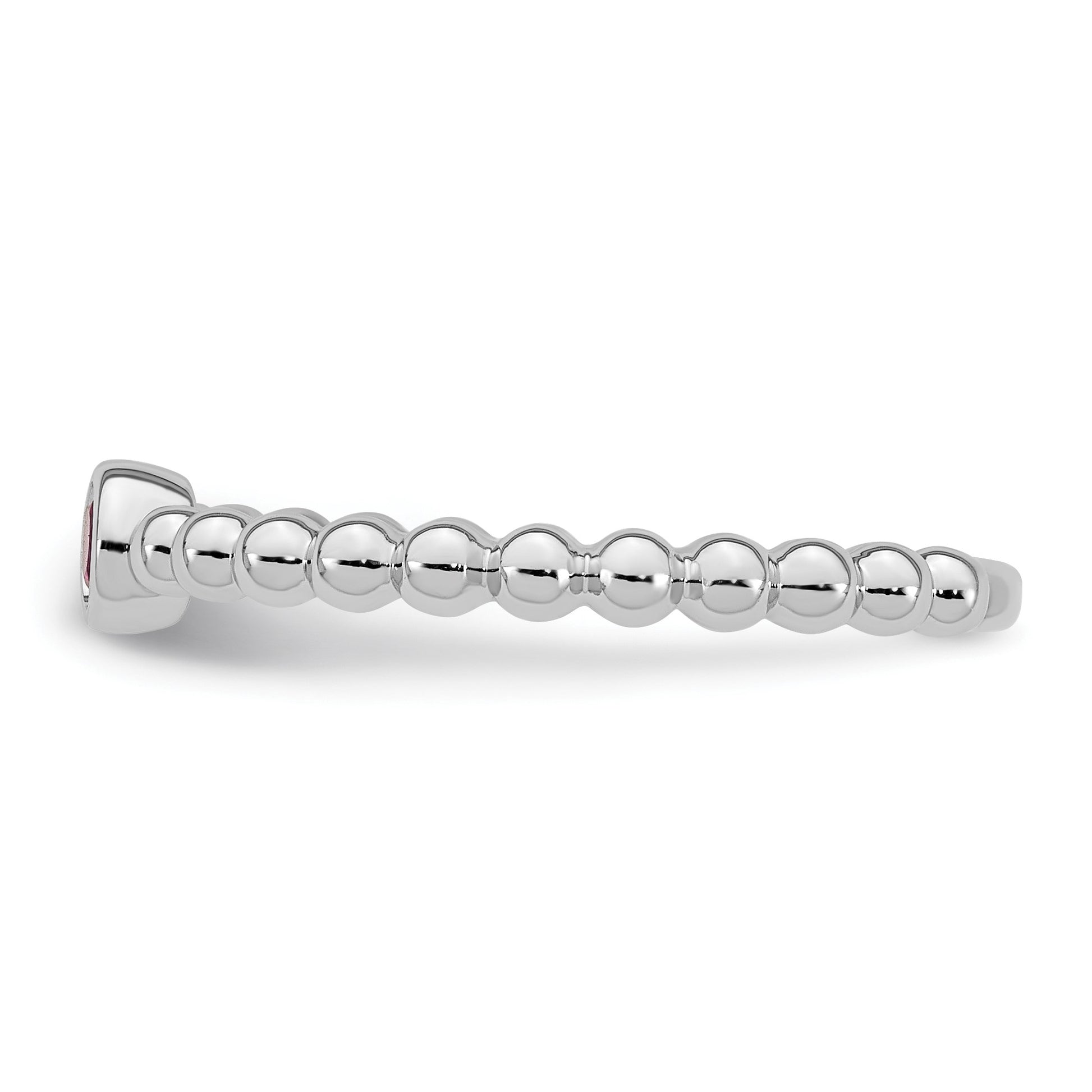 14k White Gold 1 Birthstone Mother's Ring Mounting