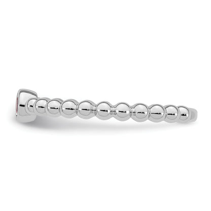 14k White Gold 1 Birthstone Mother's Ring Mounting