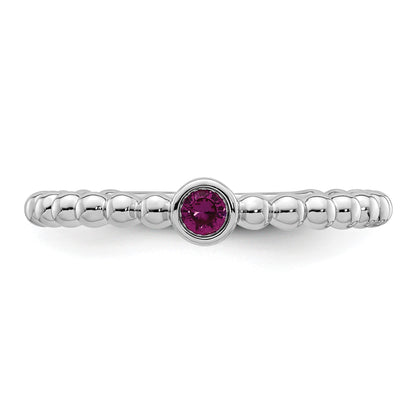 14k White Gold 1 Birthstone Mother's Ring Mounting