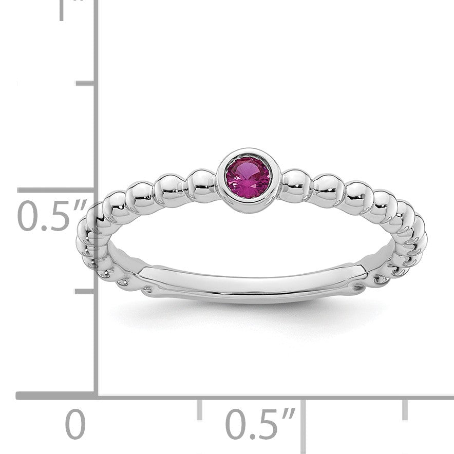 14k White Gold 1 Birthstone Mother's Ring Mounting