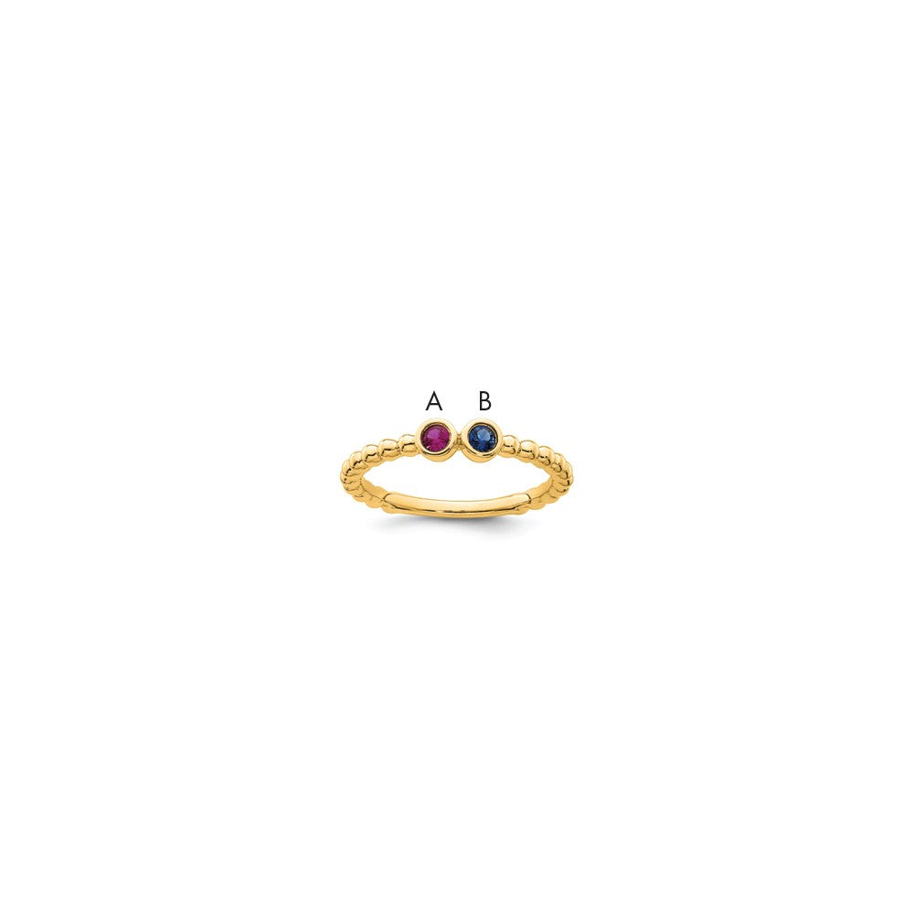 14k 2 Birthstone Mother's Ring mounting