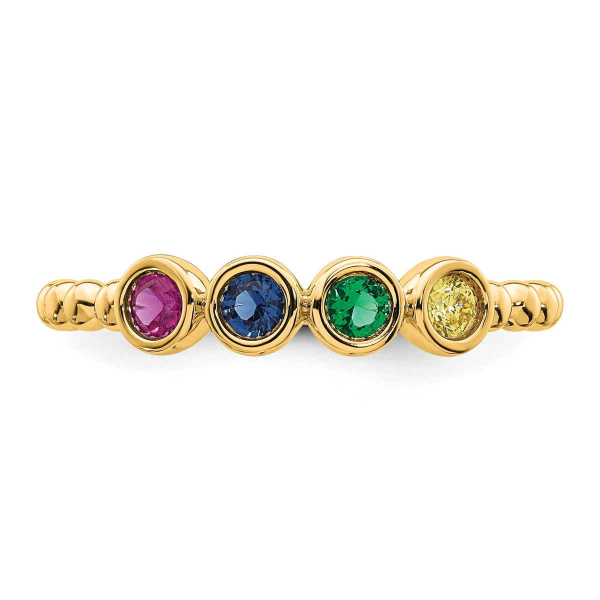 14k 4 Birthstone Mother's Ring Mounting