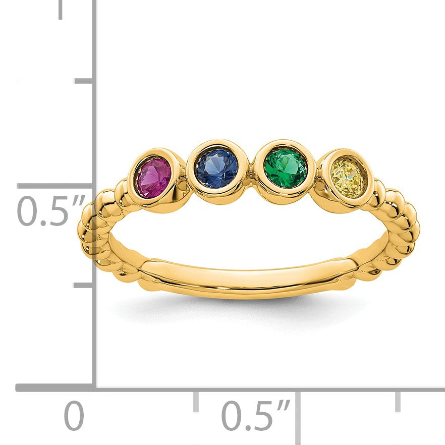 14k 4 Birthstone Mother's Ring Mounting