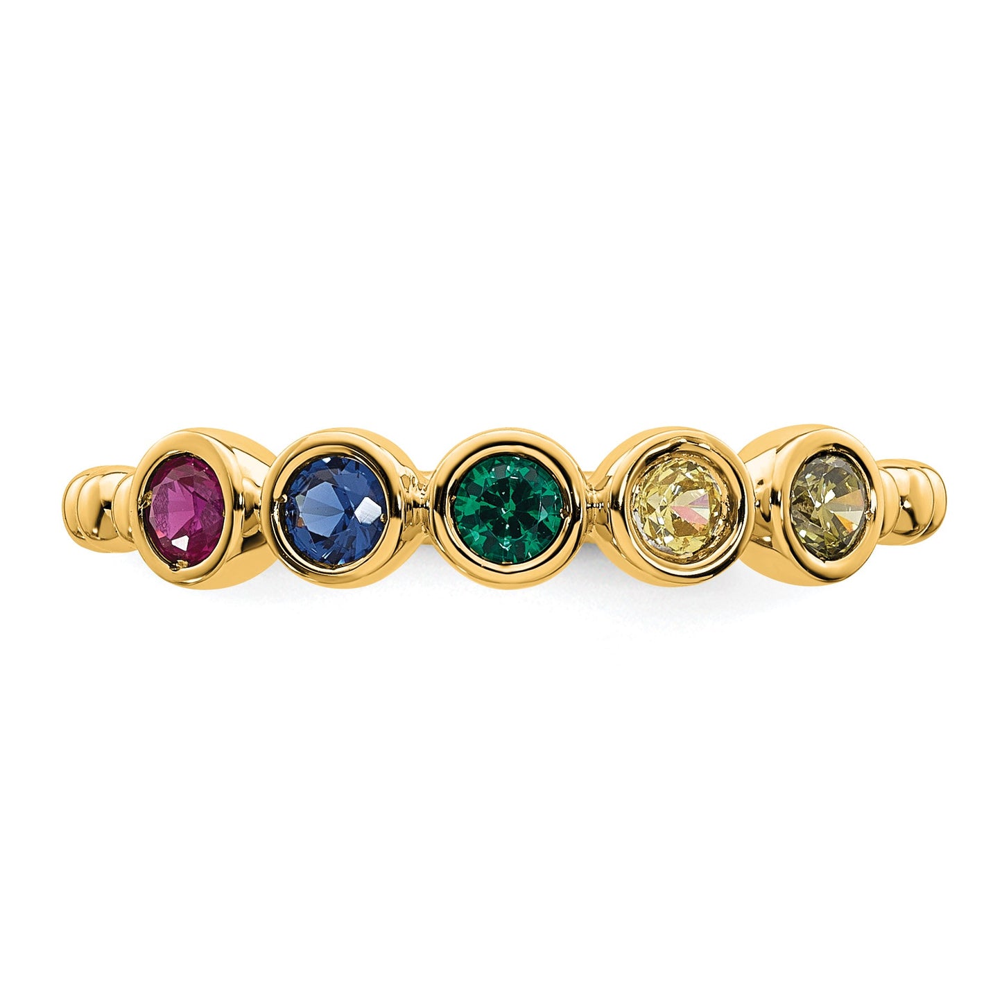 14k 5 Birthstone Mother's Ring Mounting