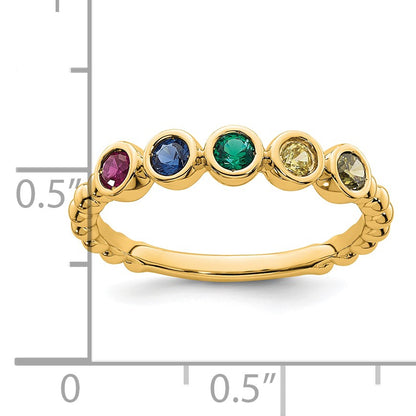 14k 5 Birthstone Mother's Ring Mounting