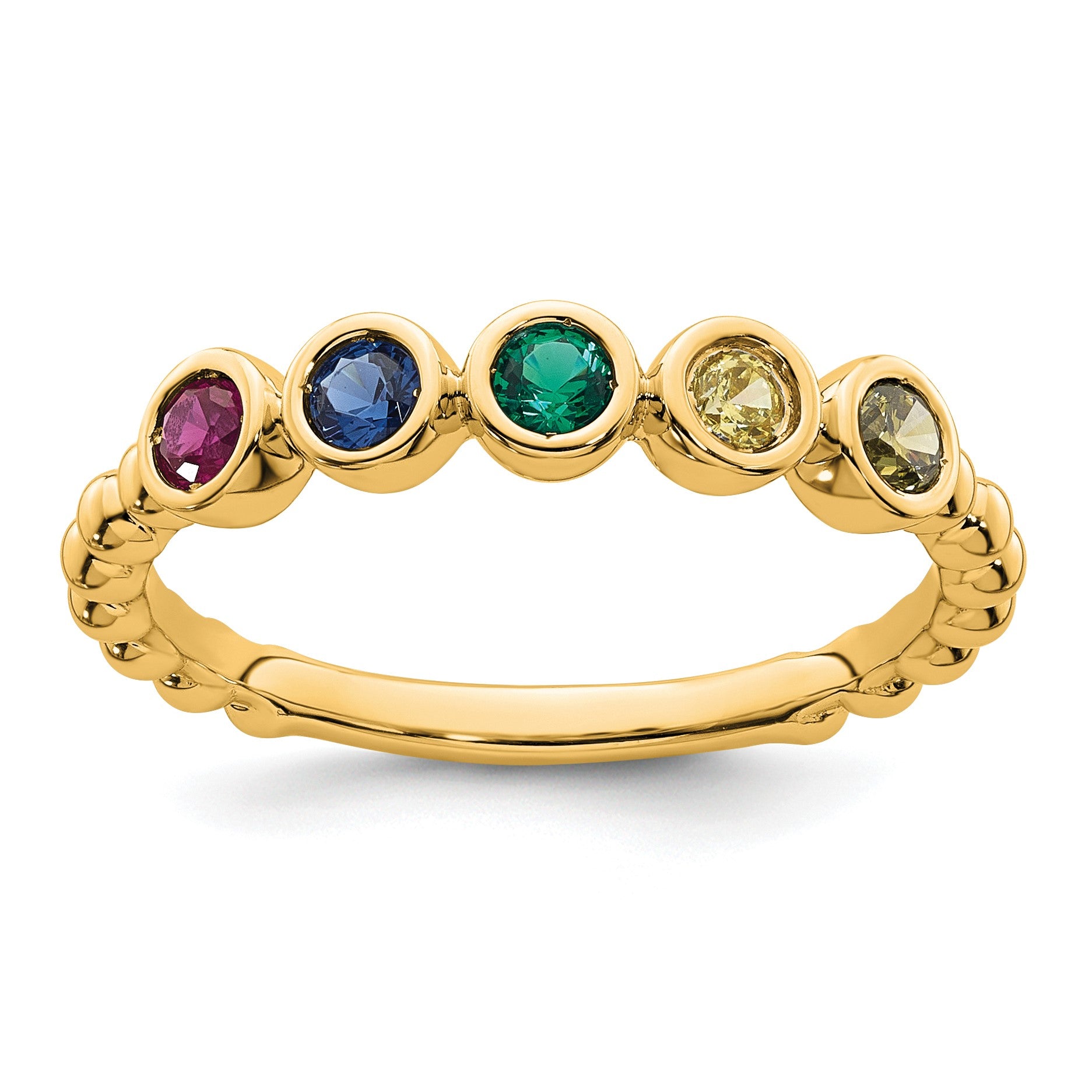14k 5 Birthstone Mother's Ring Mounting