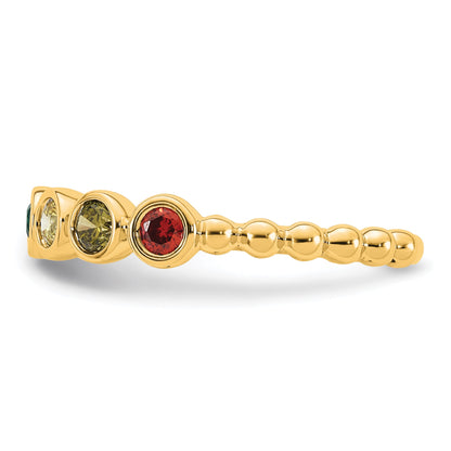 14k 6 Birthstone Mother's Ring Mounting