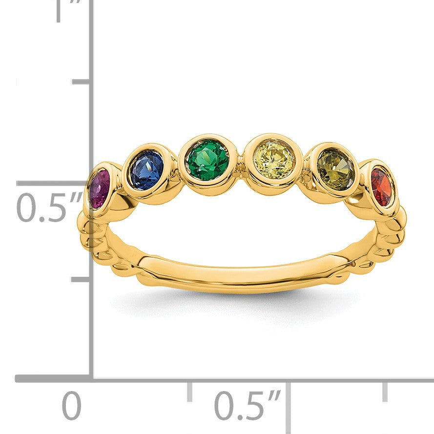 14k 6 Birthstone Mother's Ring Mounting
