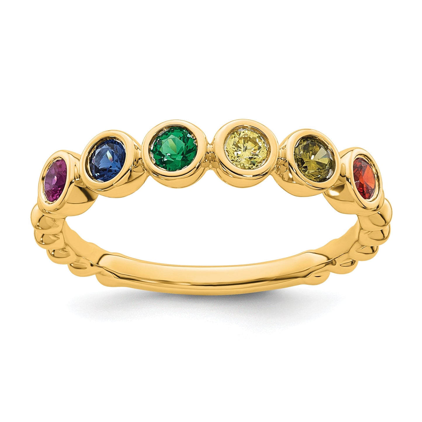 14k 6 Birthstone Mother's Ring Mounting