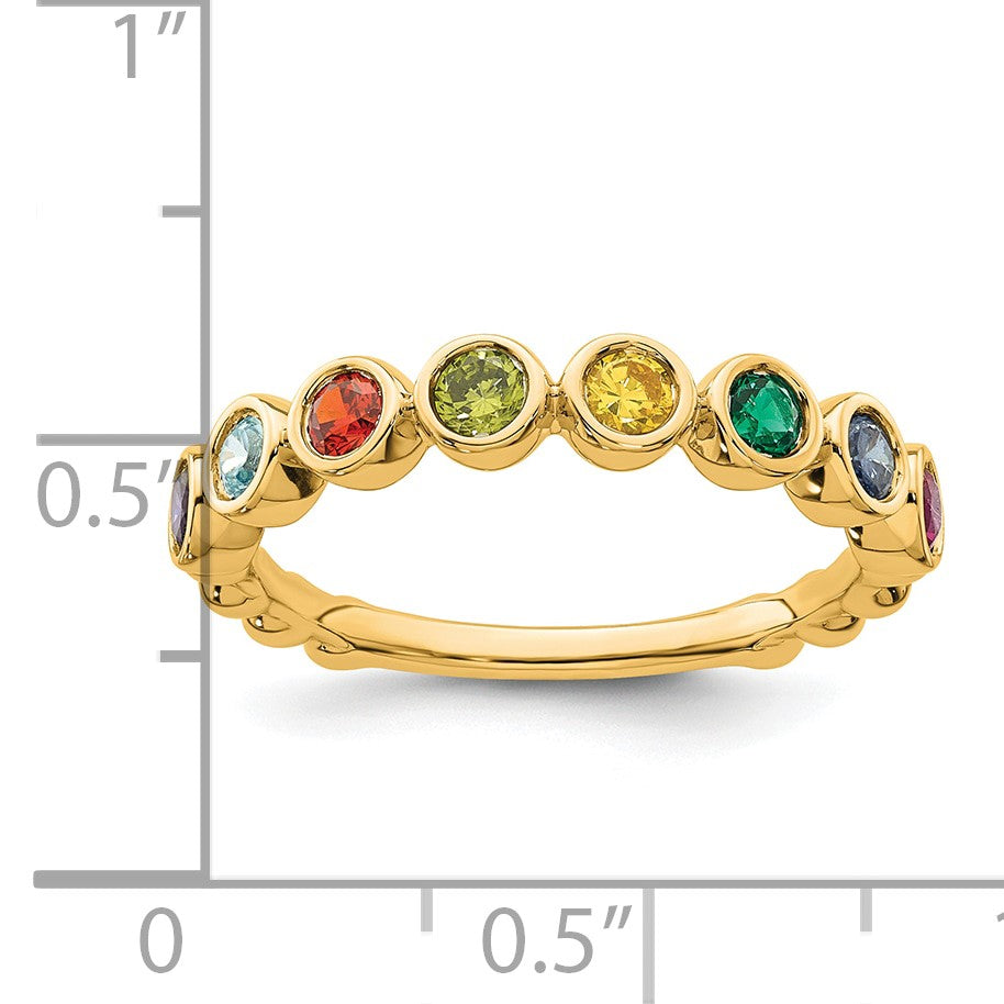 14k 8 Birthstone Mother's Ring Mounting