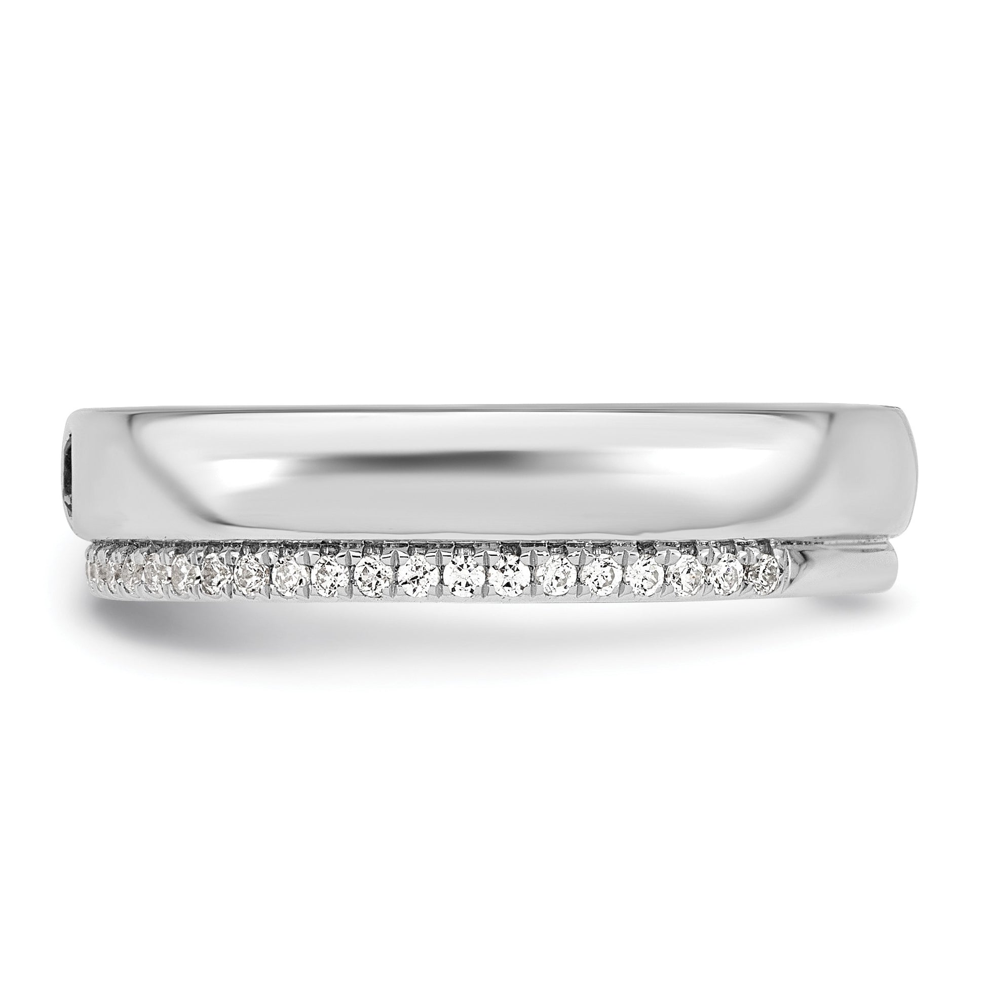 14k WG 1 Birthstone and Diamond Mother's Ring Semi-mount