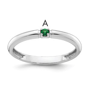 14k White Gold Mother's Ring Mounting