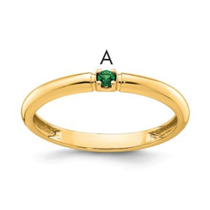 14k Yellow  Gold Mother's Ring Mounting