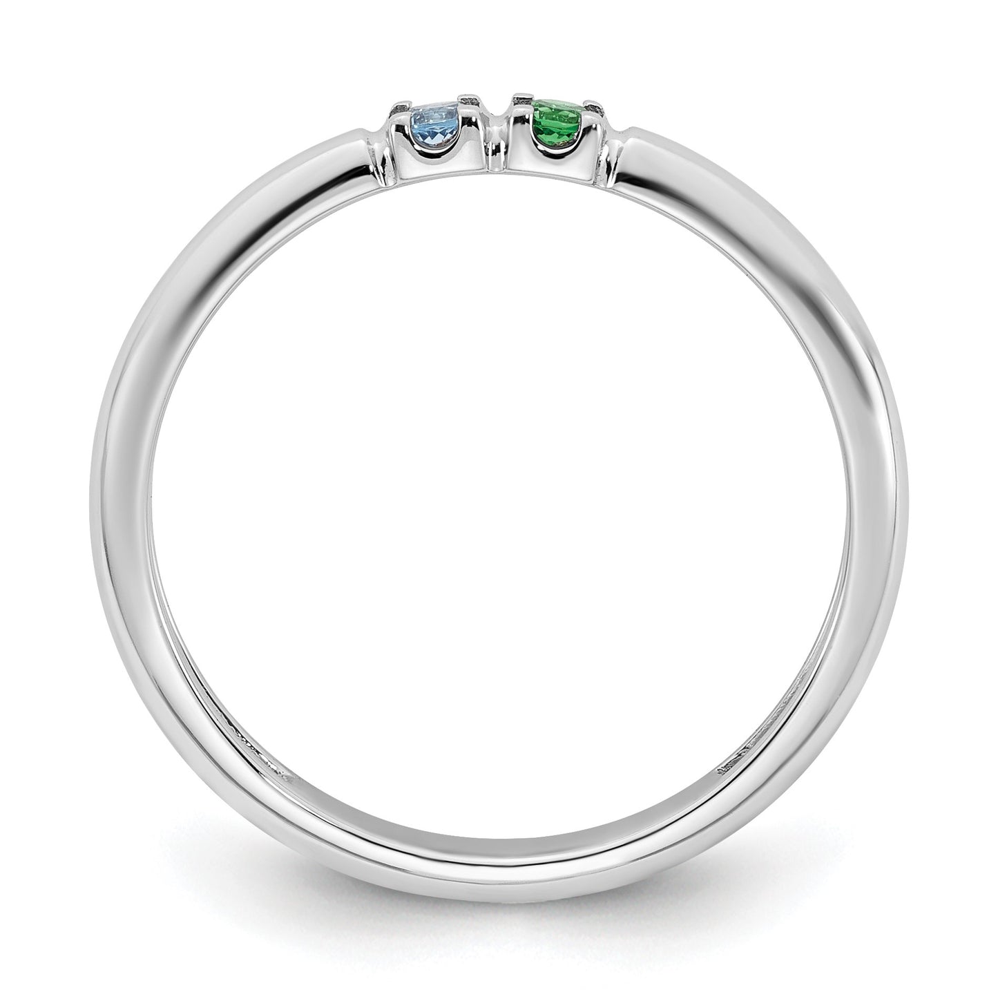 14k White Gold  Mother's Ring Mounting
