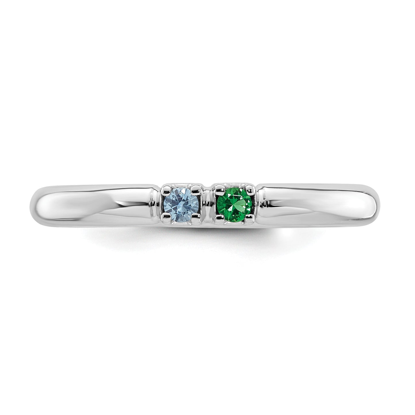 14k White Gold  Mother's Ring Mounting