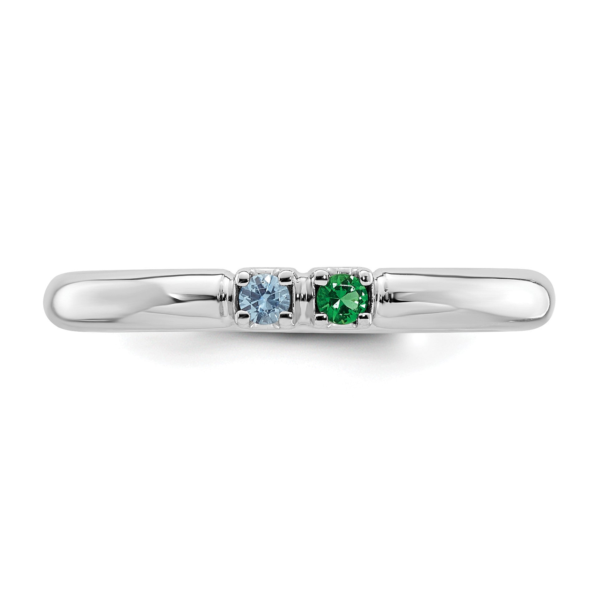 14k White Gold  Mother's Ring Mounting