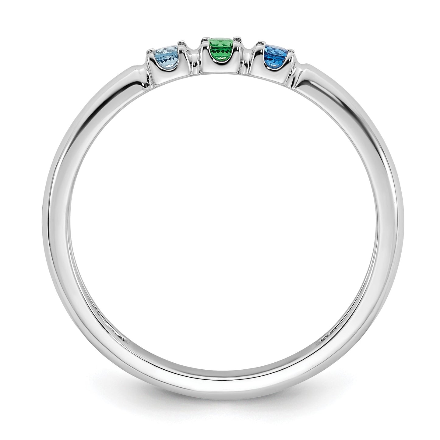 14k White Gold  Mother's Ring Mounting