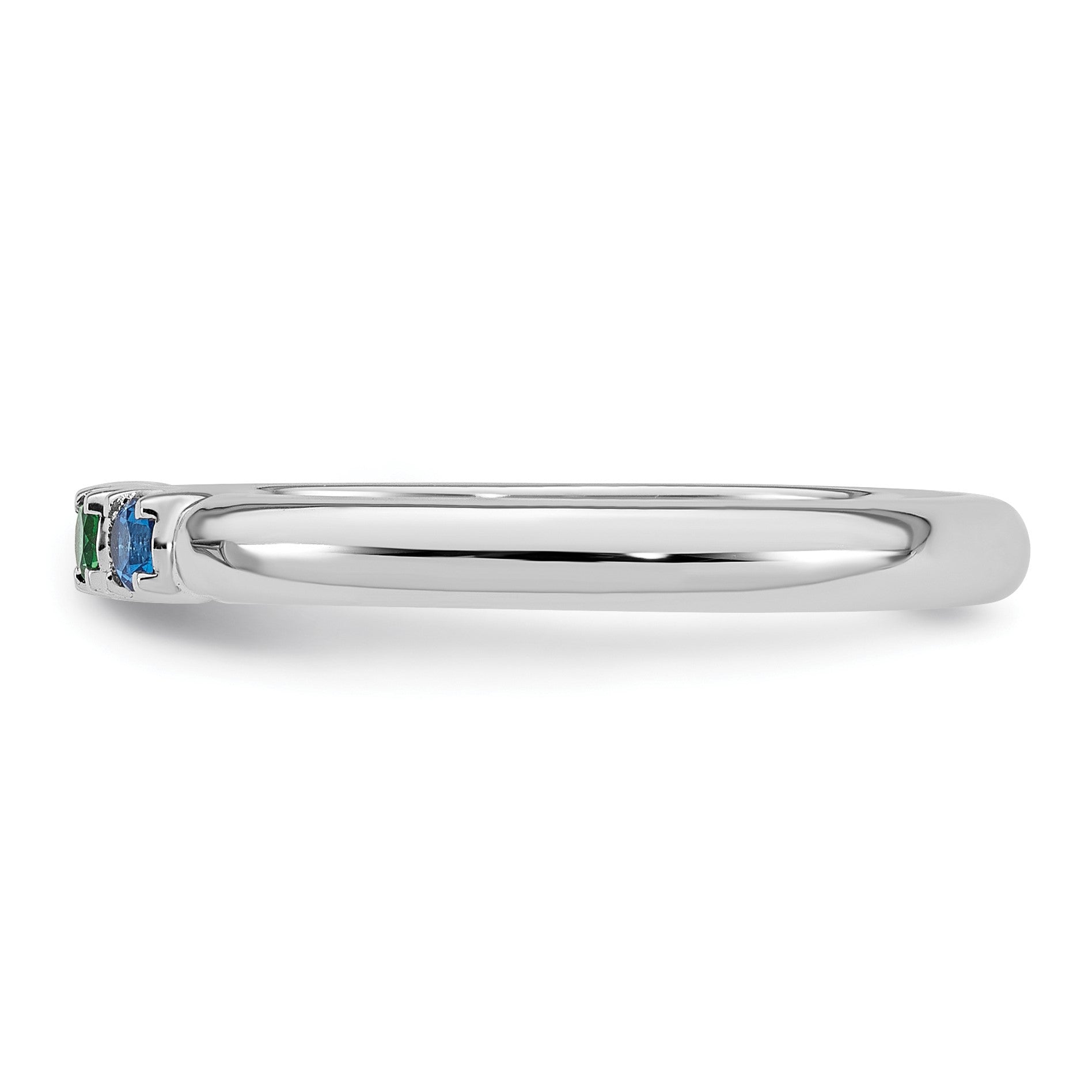 14k White Gold  Mother's Ring Mounting