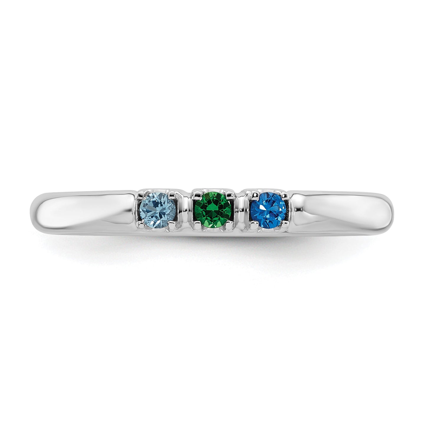 14k White Gold  Mother's Ring Mounting
