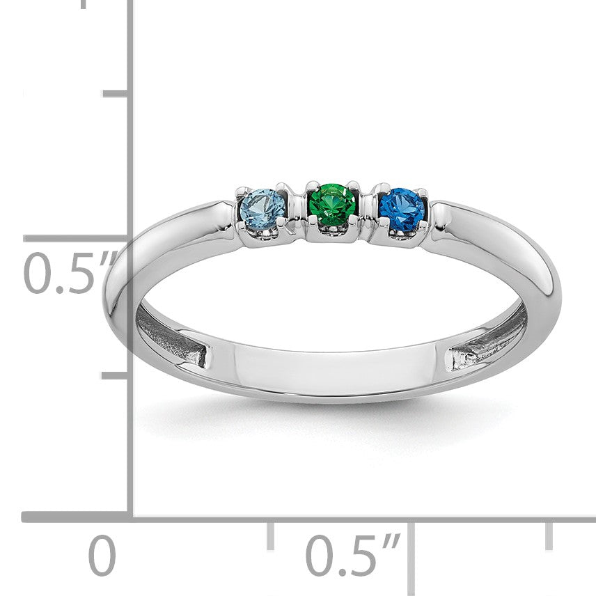 14k White Gold  Mother's Ring Mounting
