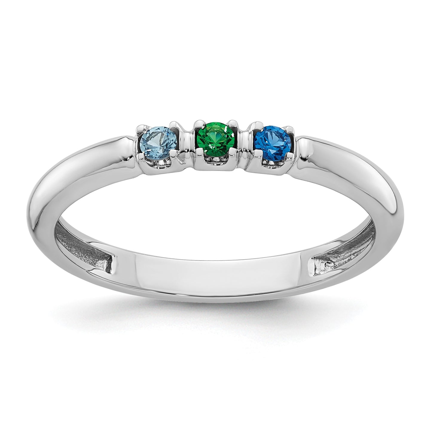 14k White Gold  Mother's Ring Mounting
