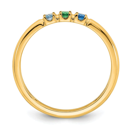 14k Yellow Gold  Mother's Ring Mounting