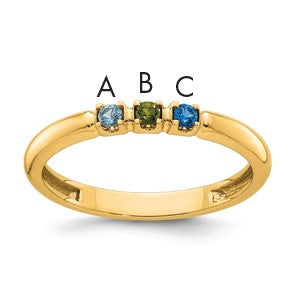 14k Yellow Gold  Mother's Ring Mounting