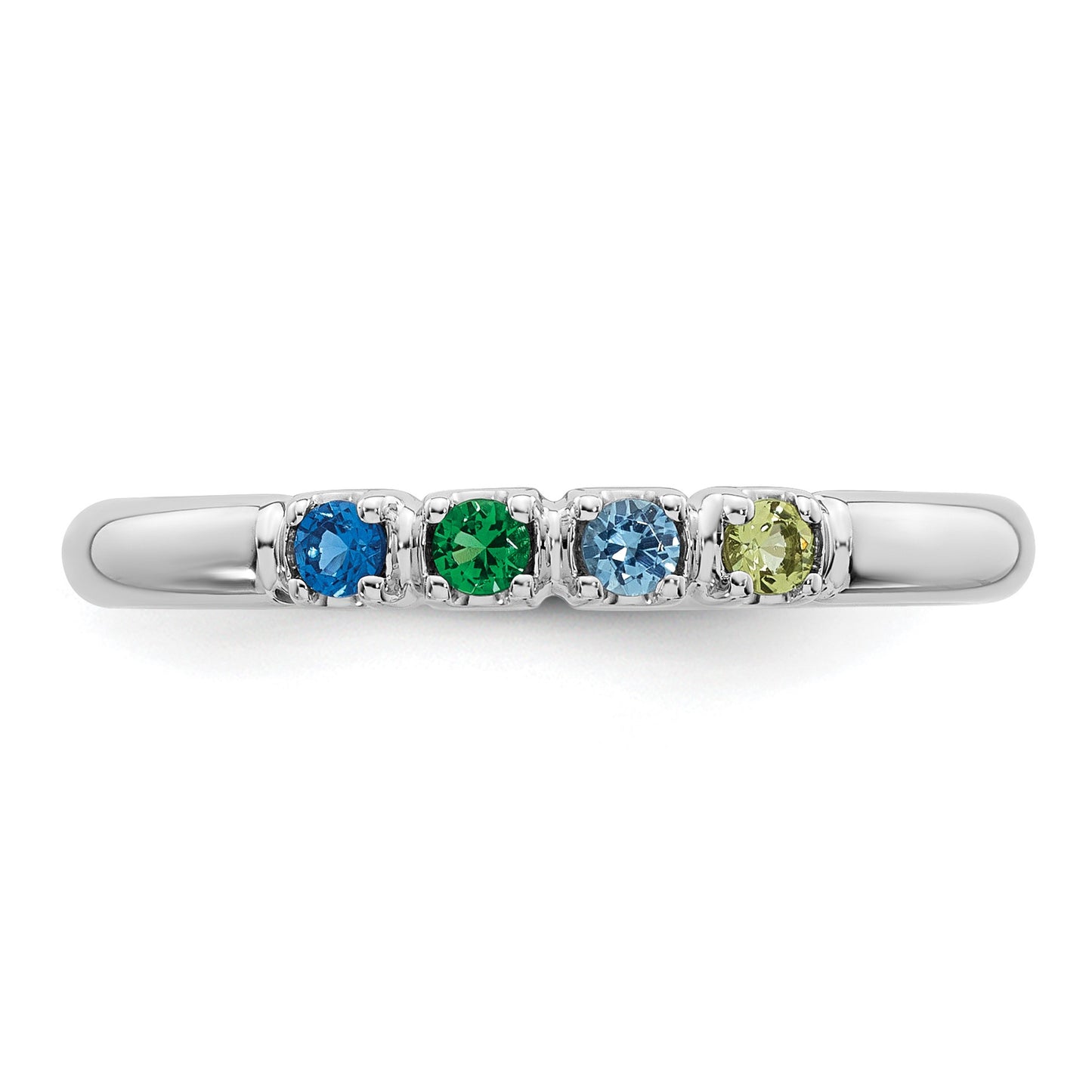 14k White Gold  Mother's Ring Mounting