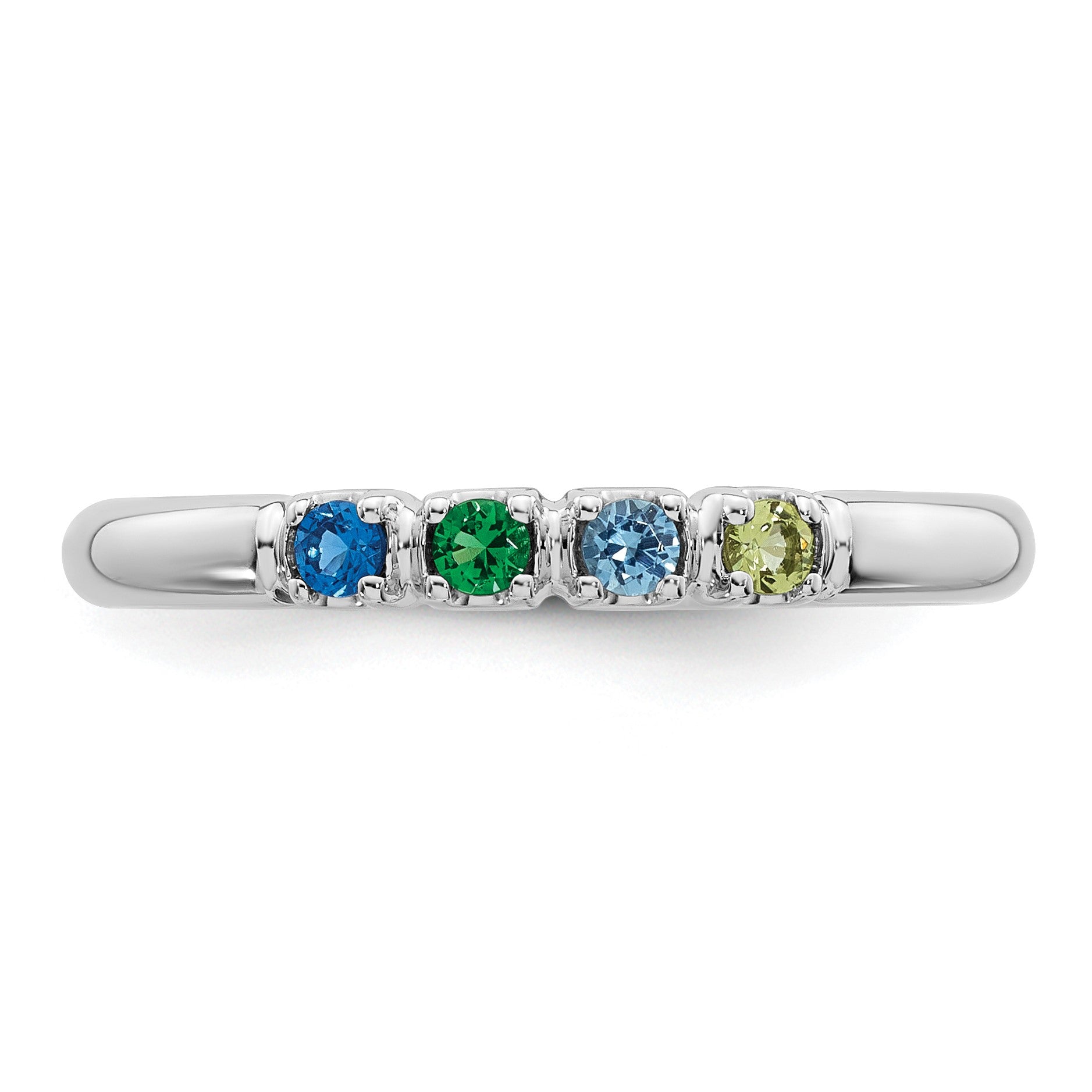 14k White Gold  Mother's Ring Mounting