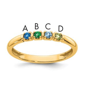 14k Yellow Gold Mother's Ring Mounting