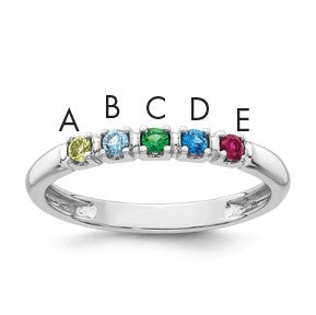 14k White gold  Mother's Ring Mounting