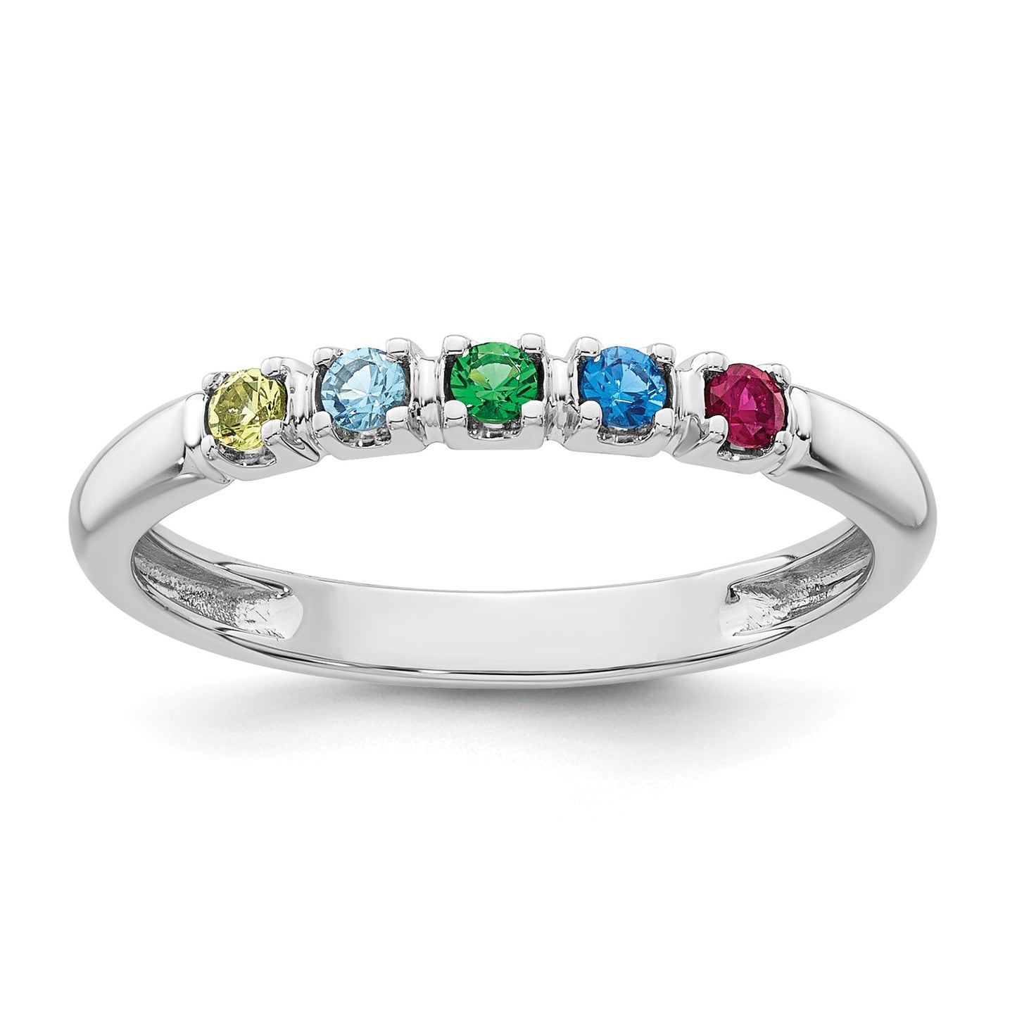 14k White gold  Mother's Ring Mounting