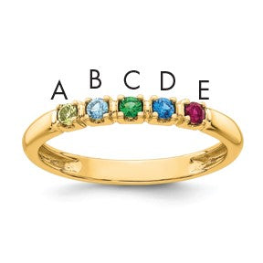 14k Yellow Gold  Mother's Ring mounting