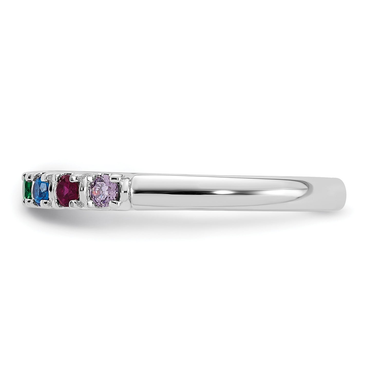 14k White Gold Mother's Ring Mounting