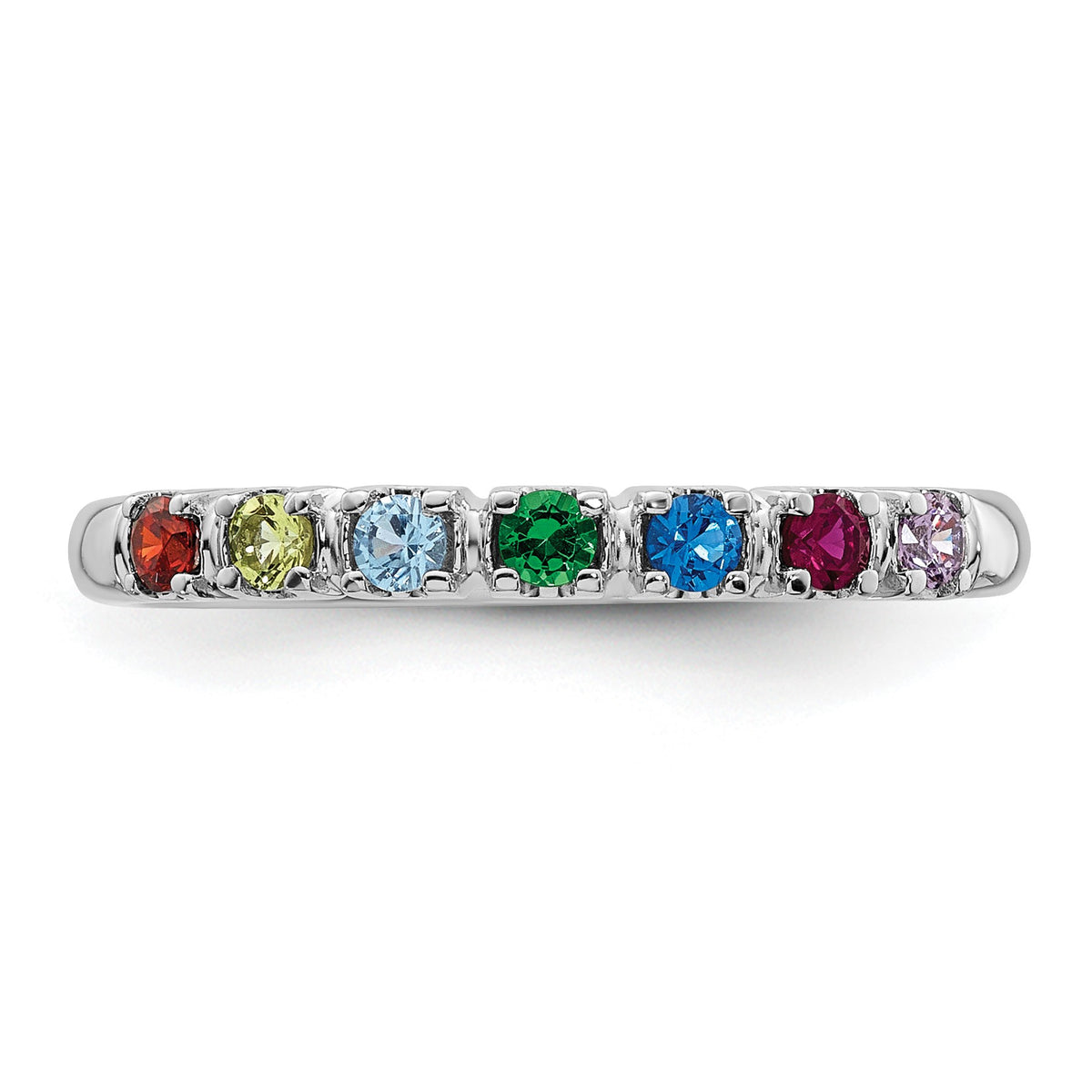 14k White Gold Mother's Ring Mounting