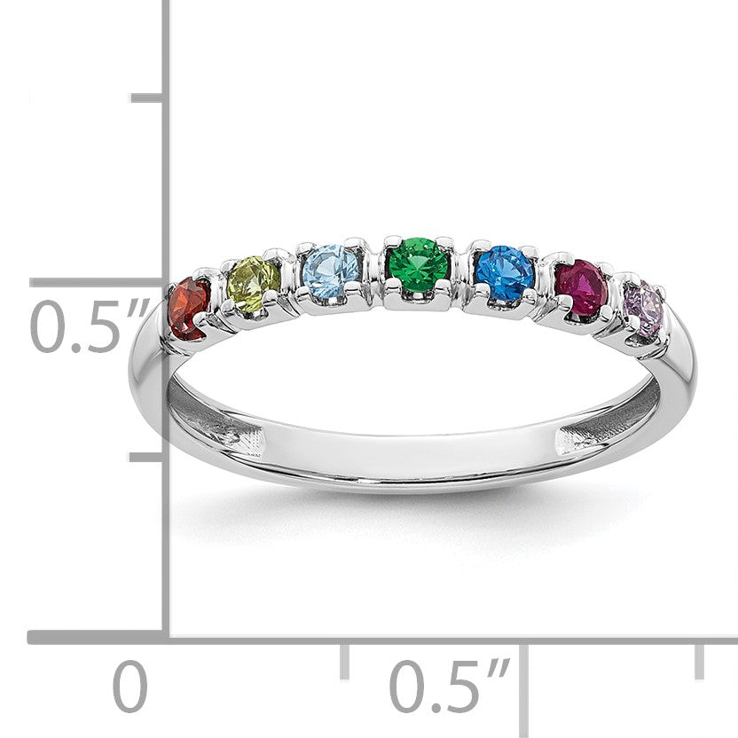 14k White Gold Mother's Ring Mounting