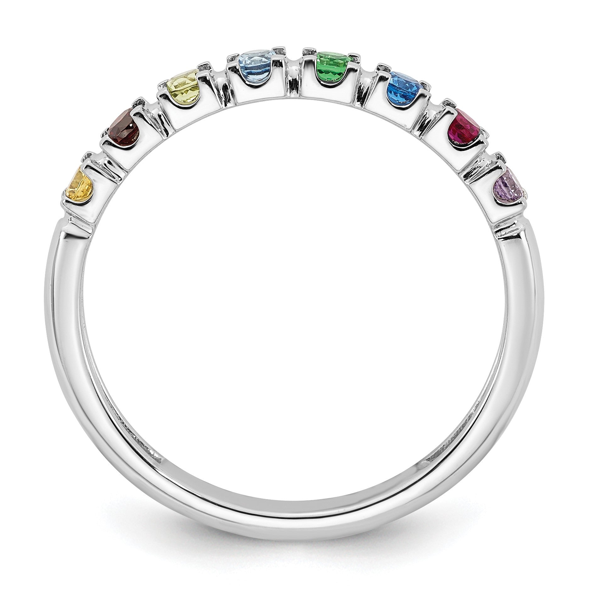 14k White Gold Mother's  Ring Mounting