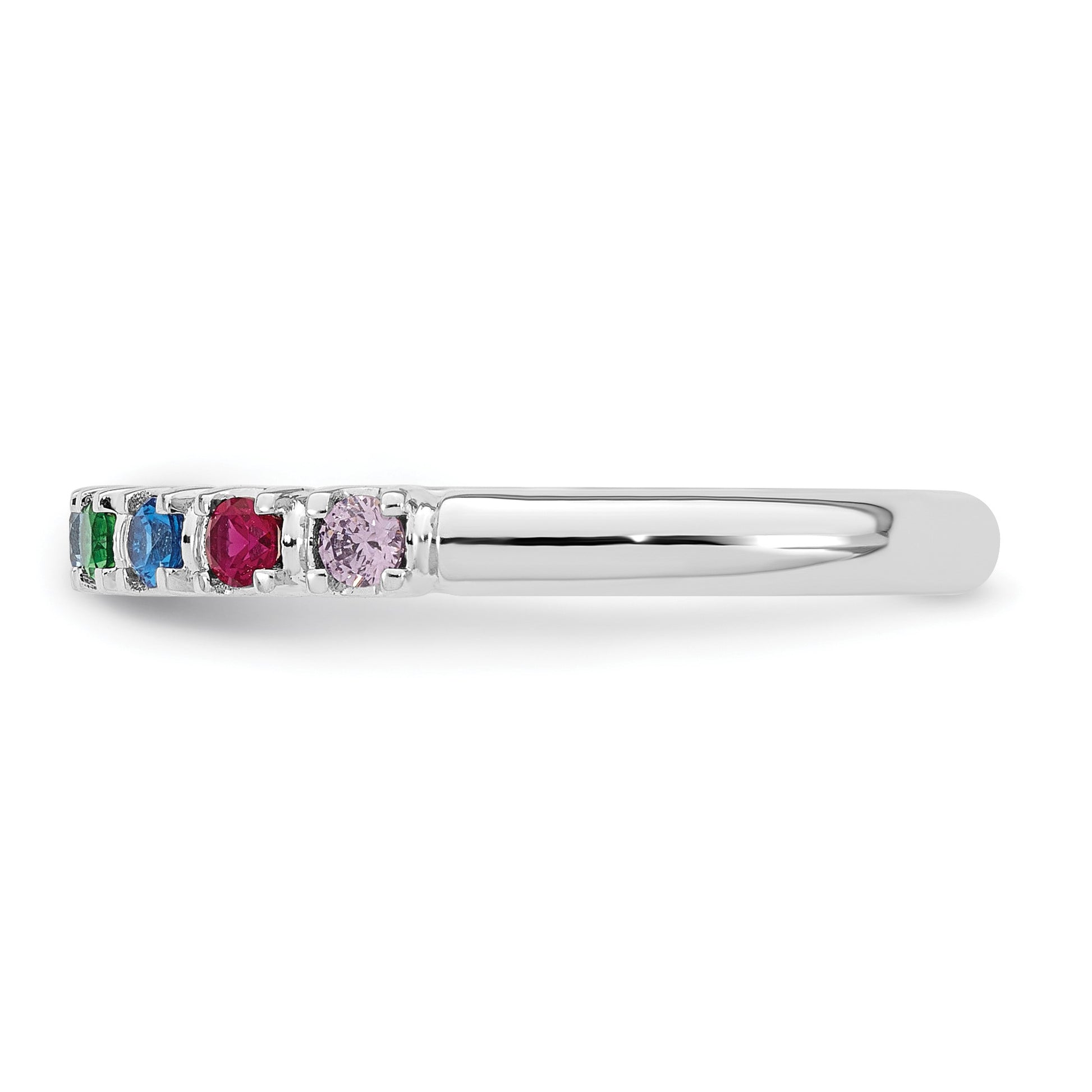 14k White Gold Mother's  Ring Mounting