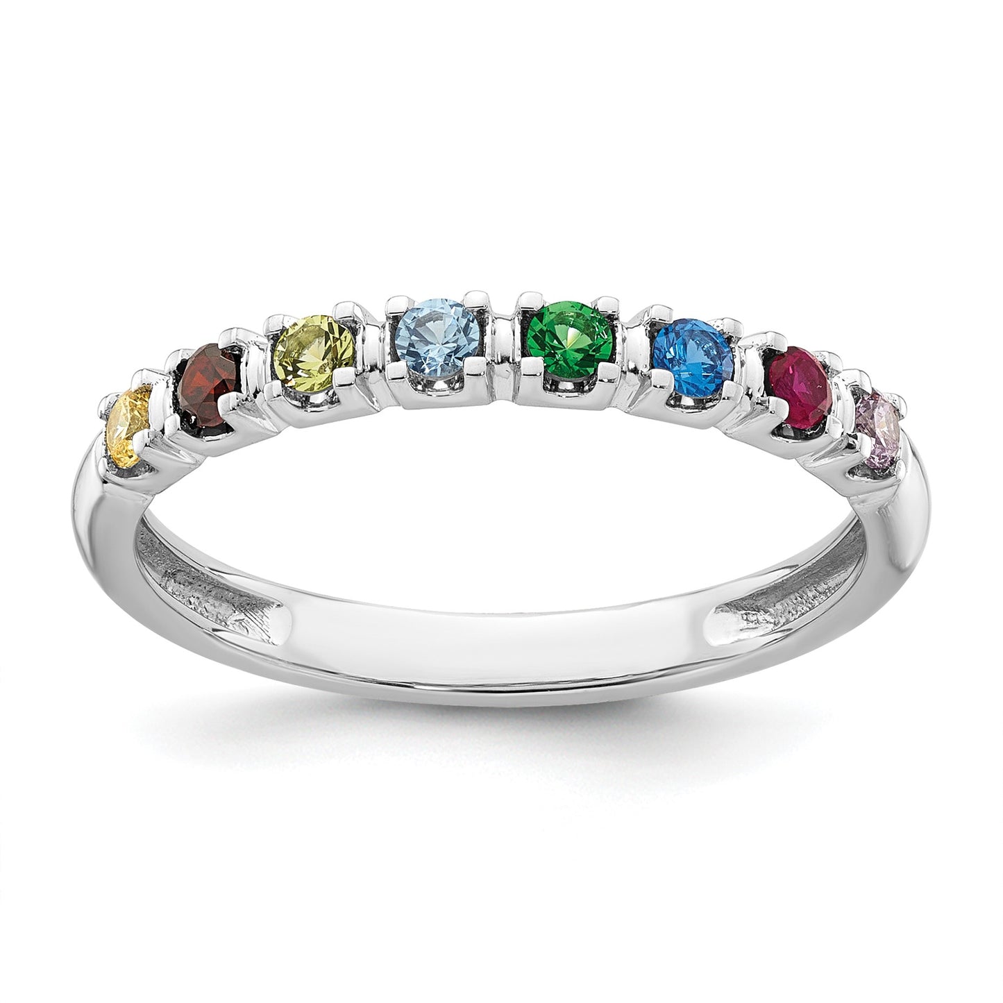 14k White Gold Mother's  Ring Mounting