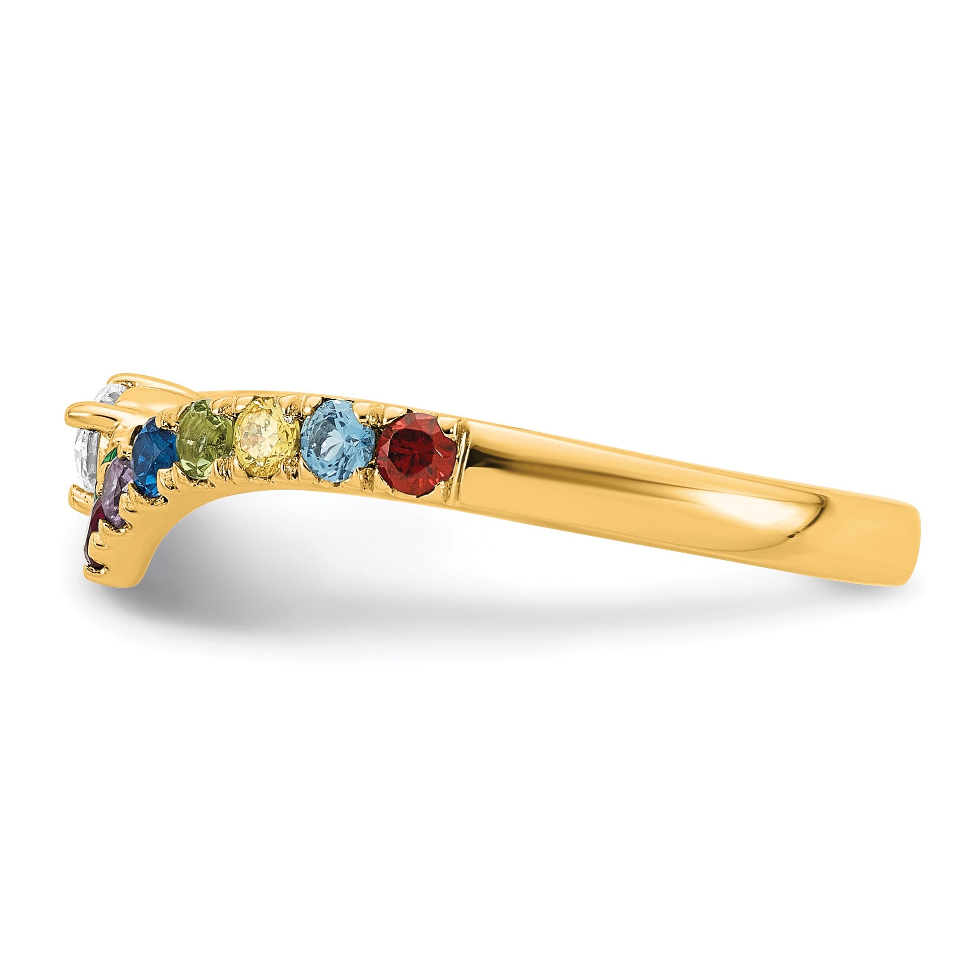 14k 8 Birthstone with Diamond  Mother's Ring Mounting
