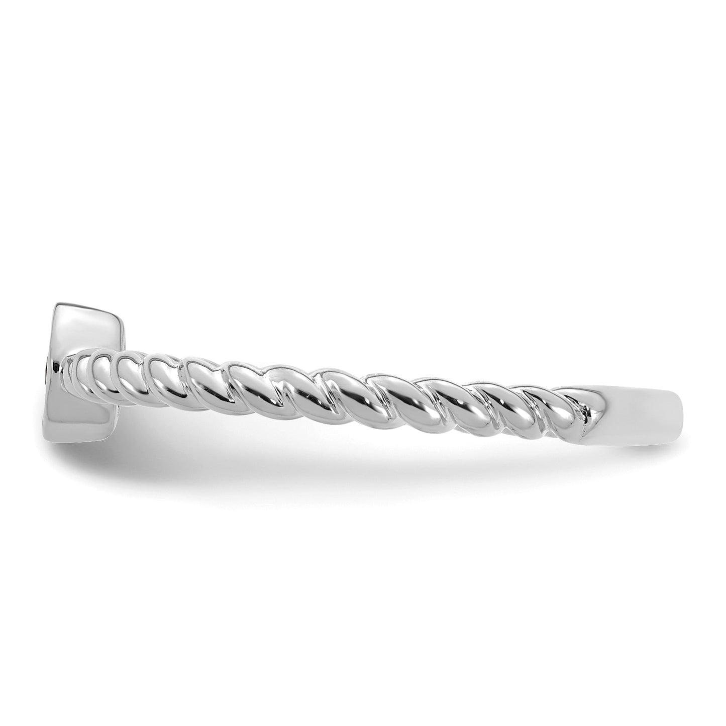14k White Gold 1  Birthstone Mother's Ring Mounting